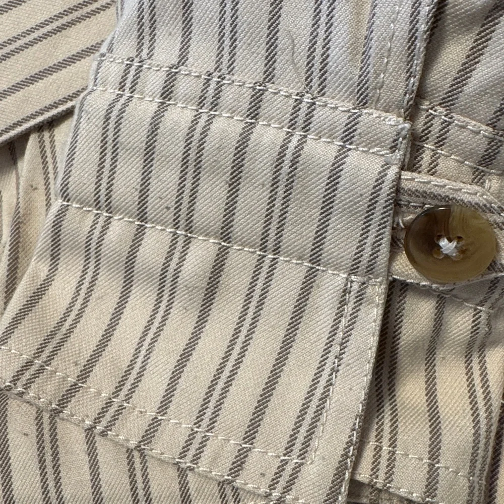 Jonathan Simkhai Rae Beige Cargo Jacket Ecru Striped